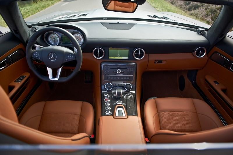 ter zake vanuit welke hoek je de SLS bekijkt; imponeren doet de Roadster hoe dan ook.