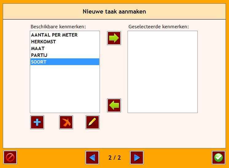 Na het aanmaken van de kenmerken en het eventueel importeren van de waarden dienen de kenmerken die voor de registratie benodigd zijn te worden verschoven van de