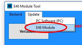 6 Updaten Zowel de E46 Module als de E46 Tool kunnen worden geüpdatet. Zo heb je altijd de meest stabiele software en de meest recente opties op jouw E46 Module. 6.