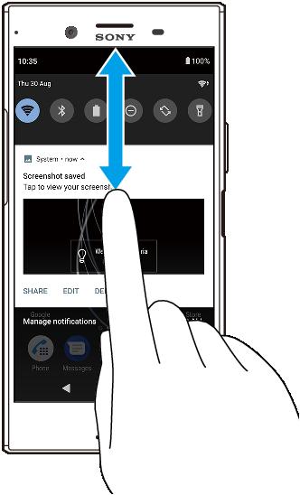 Een screenshot maken U kunt stilstaande beelden van elk scherm op uw apparaat maken als een screenshot. Gemaakte screenshots worden automatisch opgeslagen in de applicatie Album.