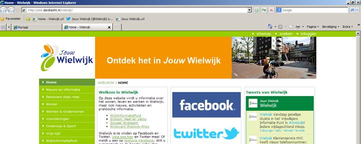 Website De website www.wielwijk.