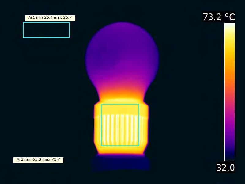 Temperatuurmetingen lamp Temperatuurplaatje(s) status lamp omgevingstemperatuur gereflecteerde schijnbare temperatuur camera emissiviteit 095