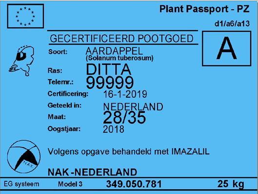 Regels voor lay-out plantenpaspoort