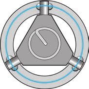 Stroom loopt door de bewegende delen Weerstand neemt toe als het oppervlak afneemt Doorsnede door de kinematica Close-up van de kinematica Contactvlak wordt kleiner als styluskracht toeneemt Dit