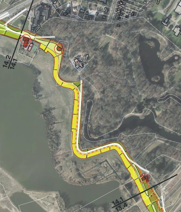 DEELTRAJECT 14.1: Engelse Werk Deeltraject 14.1 ligt ter hoogte van het Engelse Werk. Buitendijks is Natura 2000-gebied en binnendijks bevindt zich het park het Engelse Werk met horecagelegenheid.