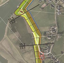 DEELTRAJECT 15.2: Spoolde 2 Deeltraject 15.2 ligt op de hoek van de IJssel en het Zwolle-IJsselkanaal. Buitendijks ligt Natura 2000-gebied.
