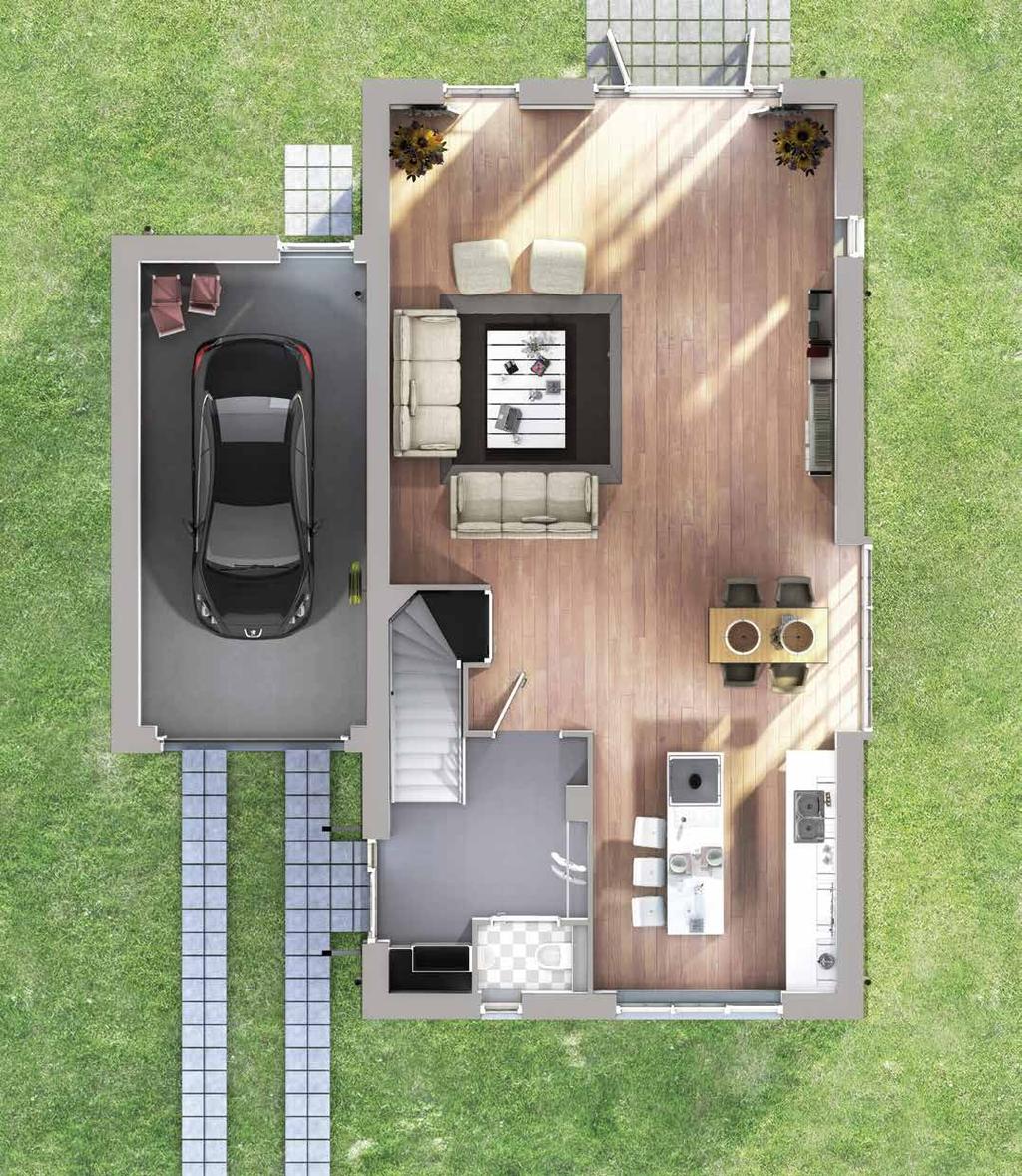 Dit type u toegang tot de woonkamer heeft maar liefst een met open keuken, samen gebruiksoppervlakte van ruim 61 m 2.