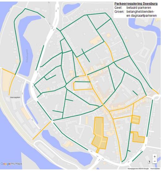 Bijlage: Kaart gebiedsindeling parkeertarieven en
