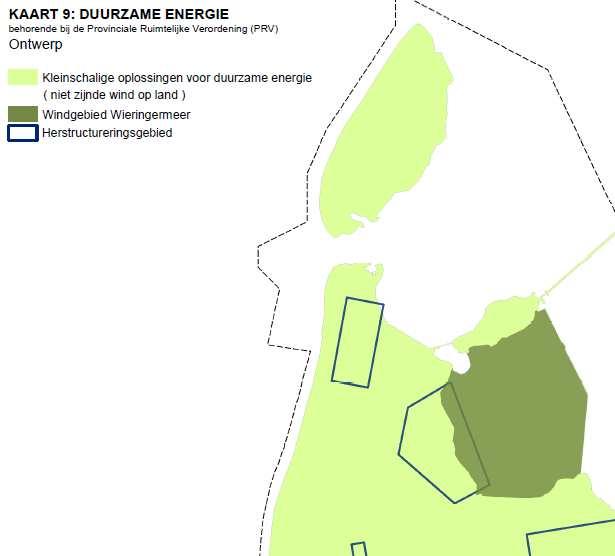 Figuur 2.4 Herstructureringsgebieden windenergie De initiatiefnemers van het Windplan Wieringermeer hebben allen aangegeven dat zij op 20kV niveau bij Liander willen worden aangesloten.