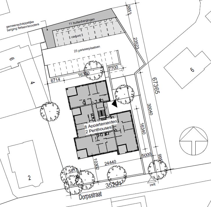 3.2 Planvorming Op het perceel van de voormalige Rabobank zal nieuwbouw gerealiseerd worden welke ruimte zal bieden voor 10 woonbestemmingen c.q. appartementen.