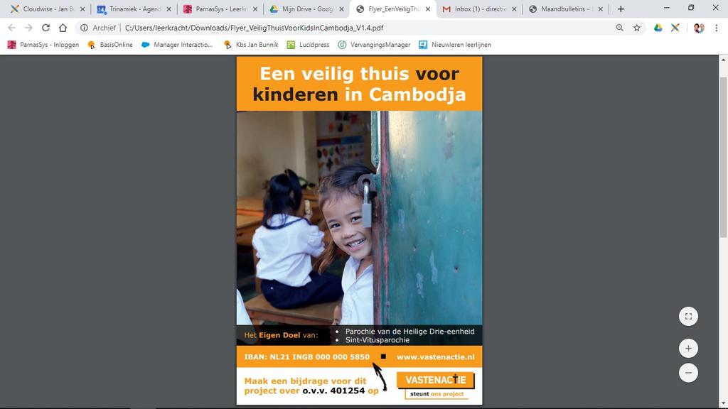 Sponsorloop Zoals al eerder benoemd in onze nieuwsbrieven, hebben we dit schooljaar gekozen om het project; Een veilig thuis voor kinderen in Cambodja.