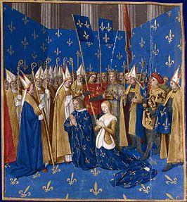 De kroning van Lodewijk VIII en Blanca van Castilië In 1246 werd hij beleend met het graafschap Provence een jaar later verkreeg hij ook het graafschap Anjou.