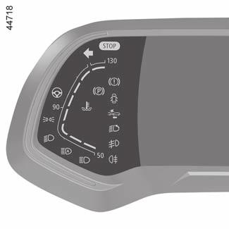 DISPLAYS EN METERS (4/7) B 16 17 18 1 19 2 3 20 6 5 4 Instrumentenpaneel B Dit gaat branden wanneer het contact wordt ingeschakeld.