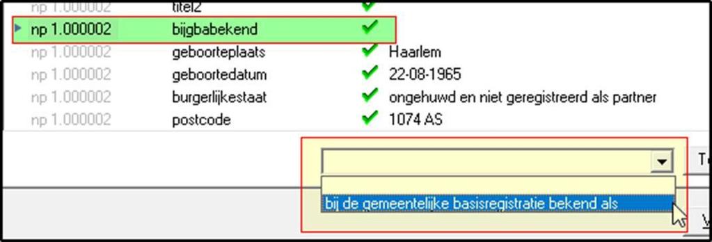 Bij het kiezen van "handelend onder de naam" wordt er een veld toegevoegd waar handmatig de handelsnaam kan worden ingevuld.