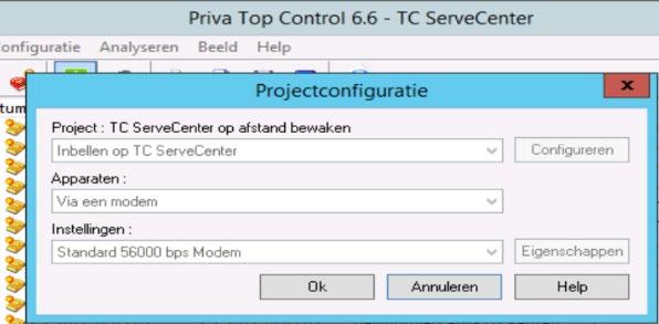 5 Projecten bewaken via TC ServeCenter Het is mogelijk meldingen van Priva-regelaars uit de TC-lijn*, HX-lijn**als ook de BlueID S10- controller te ontvangen in TC ServeCenter.