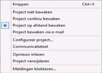 Kies bij het project de