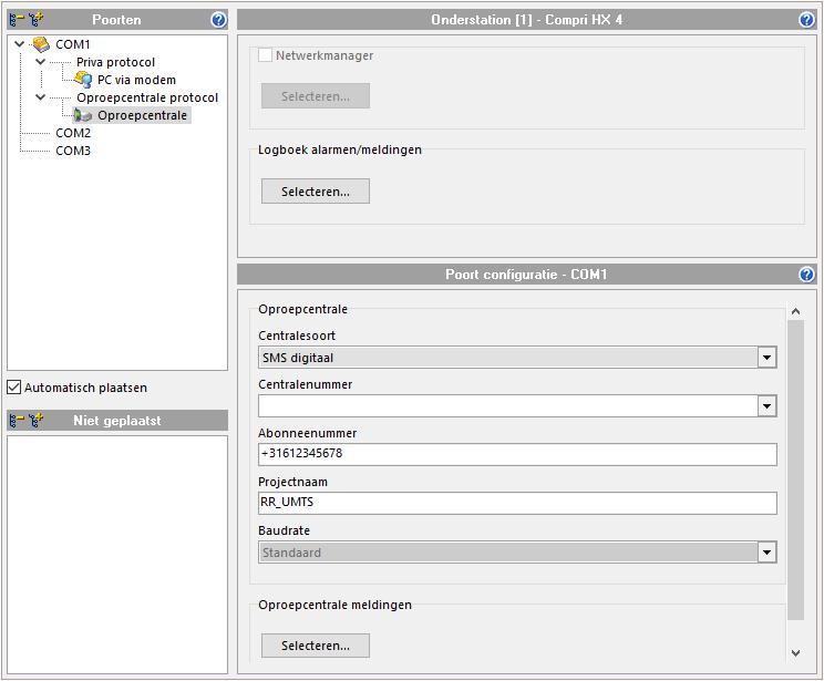 4 Sms of e-mail versturen direct via SVM0000R-X56 Alleen toepasbaar voor: -Priva-regelaar uit de HX-lijn** -BlueID S10 met SC22 Indien de SVM is voorzien van een SIMkaart dan is mogelijk om een sms