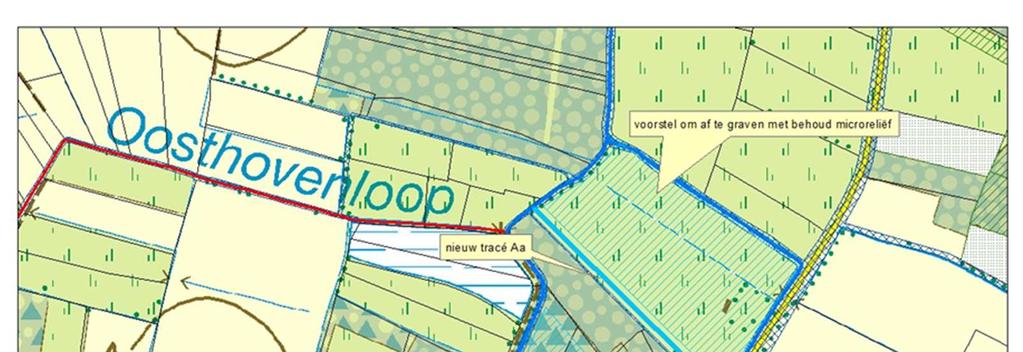 Bijsturingen zone 2 stroomopwaarts Schuurhovendijk Aa in weiland naast