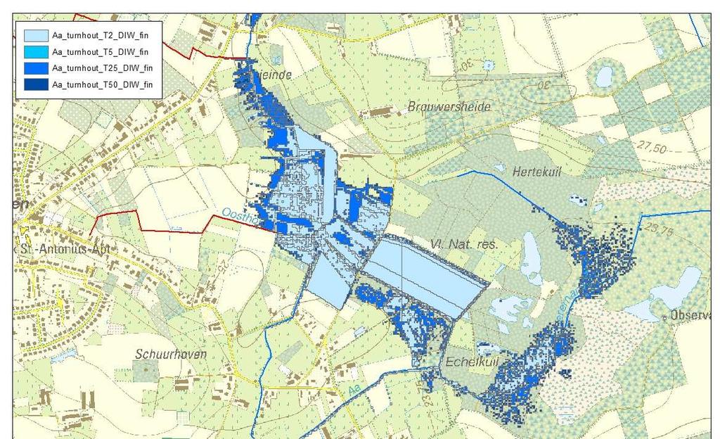 overstromingsgebieden Aa/Liereman -> Lieremansloop zal echter ook nog water