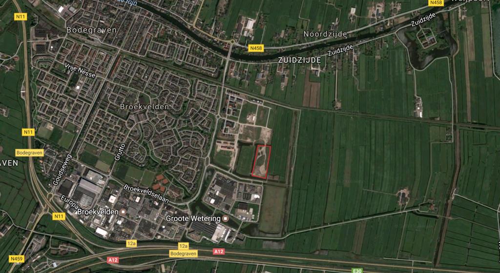 3. PROJECTGEBIED EN WERKZAAMHEDEN 3.1 Huidige situatie Het projectgebied betreft woonveld 9, Wijdeveld te Bodegraven in de provincie Zuid-Holland.