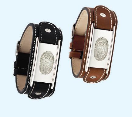 plaat 770 Herenarmband kalfsleder/bruin met