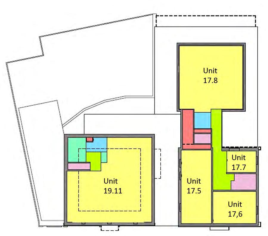 2 e verdieping Opleveringsniveau De kantoorruimte zal worden opgeleverd in huidige staat, onder andere voorzien van: - Nieuwe vloerbedekking (begane grond units) - Centrale verwarming - Diverse