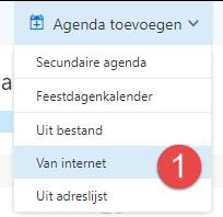 4 1. Via de optie Agenda Toevoegen kun je een andere agenda openen. 2.Binnen de eigen organisatie is Uit Adreslijst het makkelijkste om te zoeken. 3.