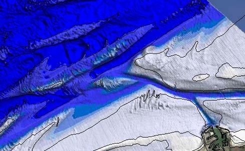 N 2 1 3 depth (m) -21-22 -23 eb-richting 1-24 0