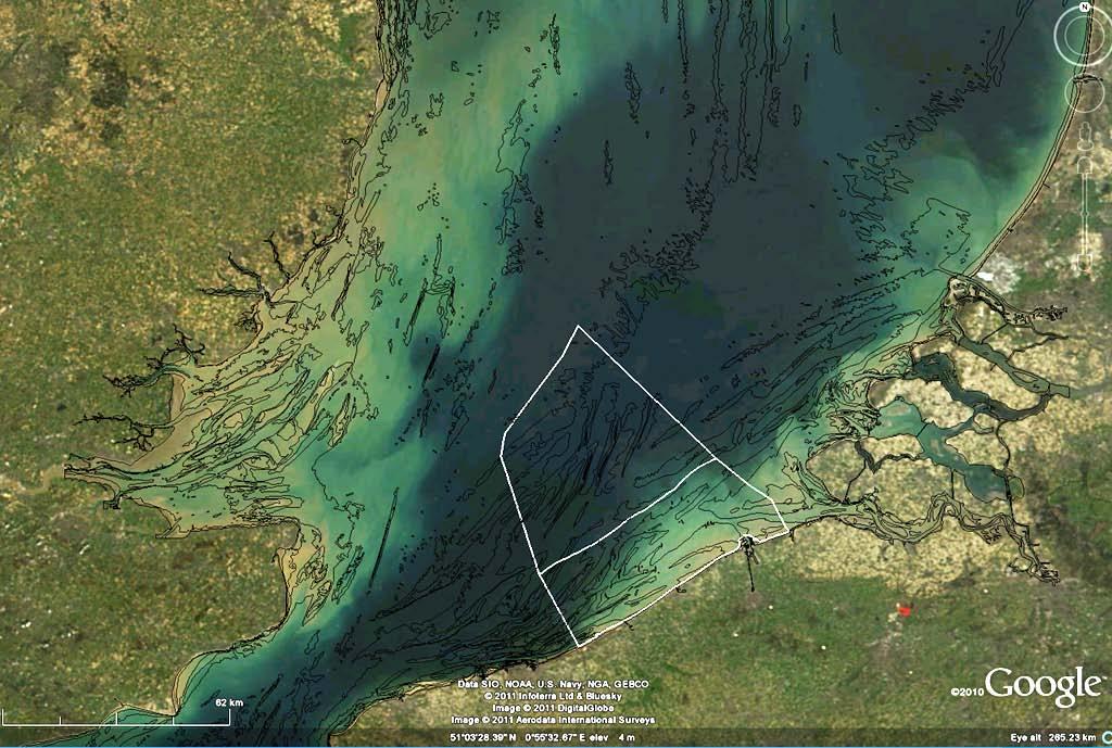 Fijn materiaal in de waterkolom << satellietbeelden NASA,