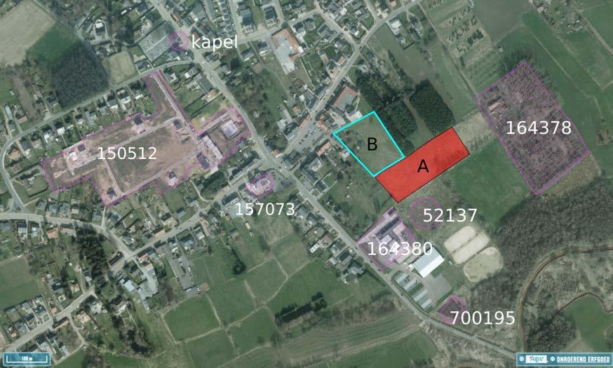 In het najaar van 204 (22 t.e.m. 24 december) werd door Fodio een proefsleuvenonderzoek (projectnr. 204-492) uitgevoerd op de aangrenzende percelen ten noorden van het onderzoeksgebied 7.