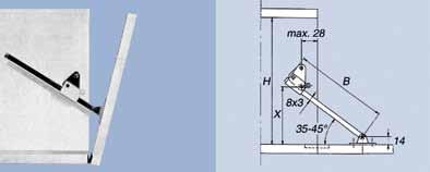 012820 nikkel 278 mm 8225 50 012821 nikkel 328 mm 8230 50 Valdeurschaar type 8425 Bestelnr.