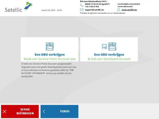 U kan uw account upgraden naar een gratis standaardaccount: de RUP Gebruikershandleiding Uw service point account naar een