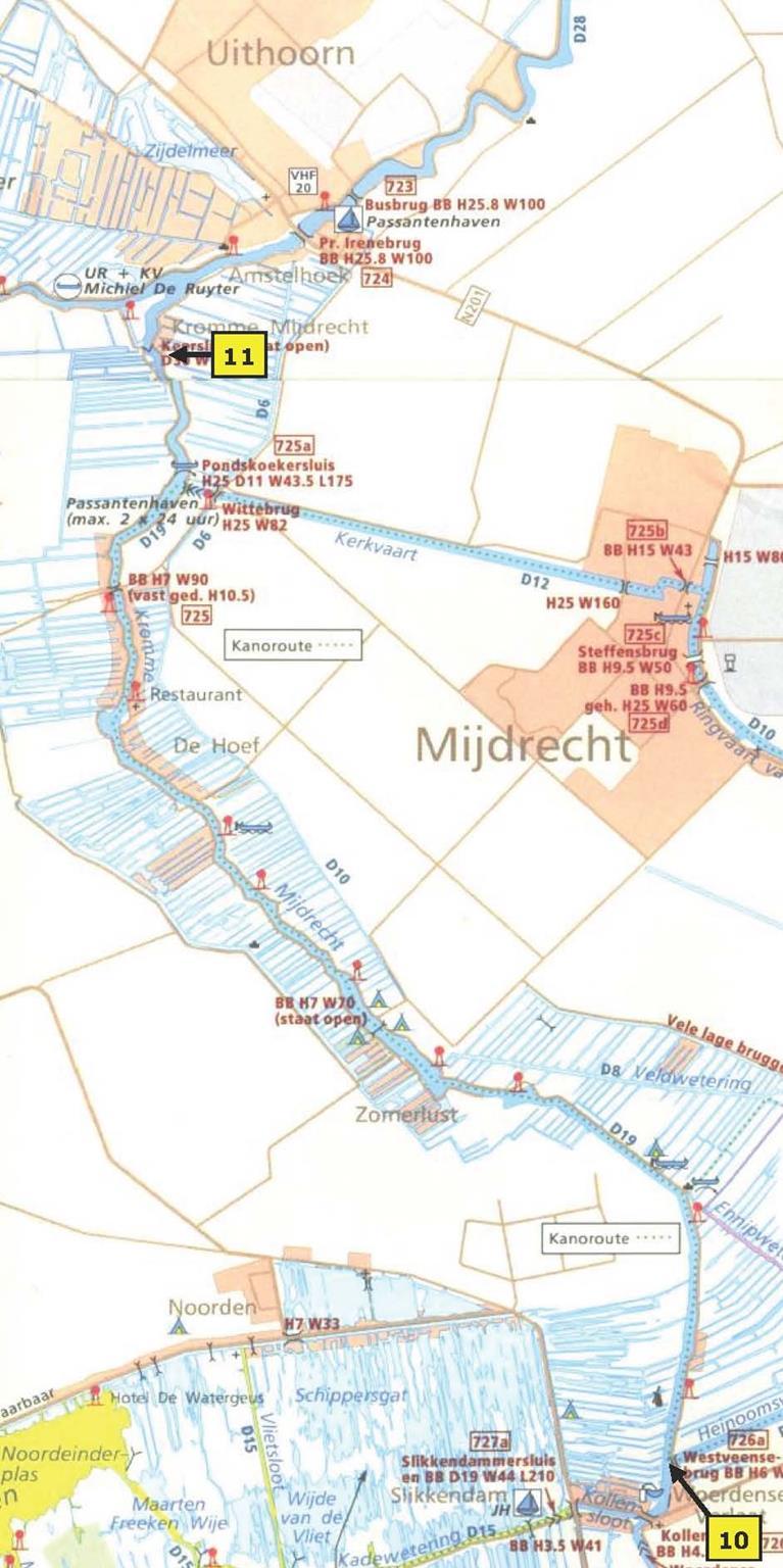 Routebeschrijving Hart van Holland 2018 in de boot 5 Etappe 2B.