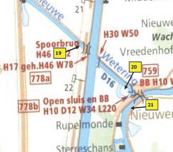 Routebeschrijving Hart van Holland 2018 in de boot 8 Oversteek Amsterdam-Rijnkanaal 1 km 20. (zie kaart) De Nieuwe Wetering eindigt in een sluis naar de Vecht.