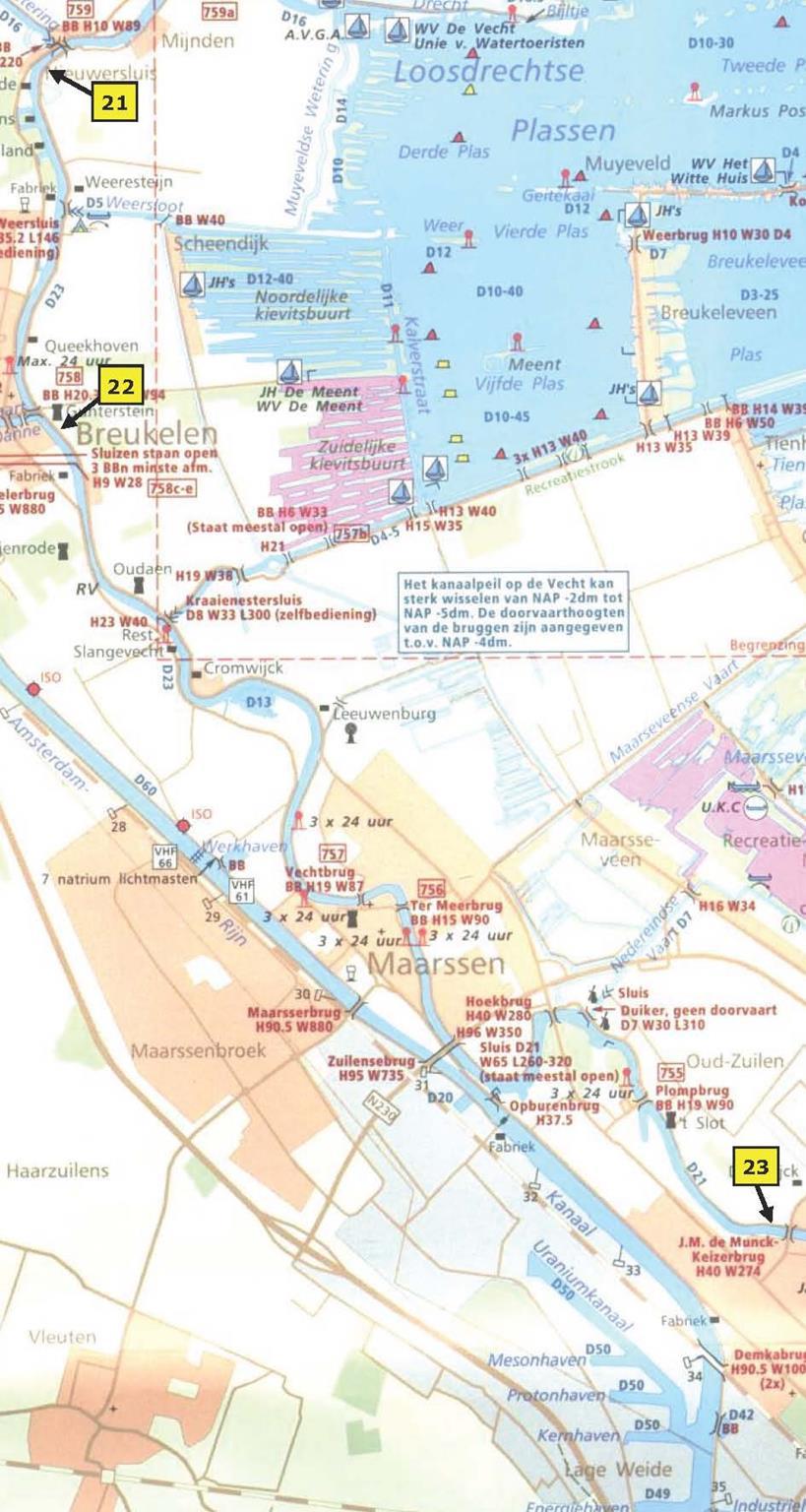 Routebeschrijving Hart van Holland 2018 in de boot 9 Etappe 4 Nieuwersluis (start) Utrecht Zuilen (finish) 13 km Na sluis en brug met de stoplichten bent u scherp naar SB afgeslagen (smal water met