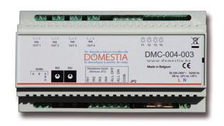 Uitbreidingsmodule 4 uitgangen DMC-004-003 De DMC-004-003 is een uitbreidingsmodule met 4 uitgangen voor aansluiting op de Start Kit of aan onze LAN-module.
