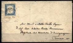 1851-1861 Sardegna (Sassone 1-20) 60 62 61 63 64 65 66 55 Sassone 6 40 ct Lichtroze, luxe gerand, minimale dunne plek. Cat. waarde 1.500,-. Sassone 6 40 ct Light rosa, wide margins, minimal thin.