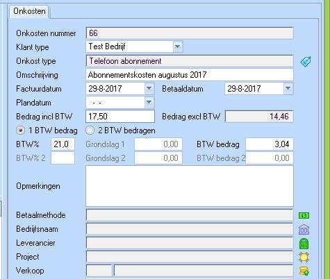 Hierna kan de omschrijving en Factuurdatum worden ingegeven.