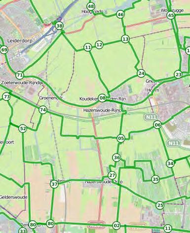 Overige milieuaspecten 79 Ontsluiting langzaam verkeer Het langzaam verkeer, met name (brom)fietsers, maakt gebruik van dezelfde wegen als het gemotoriseerd verkeer met uitzondering van de N209.