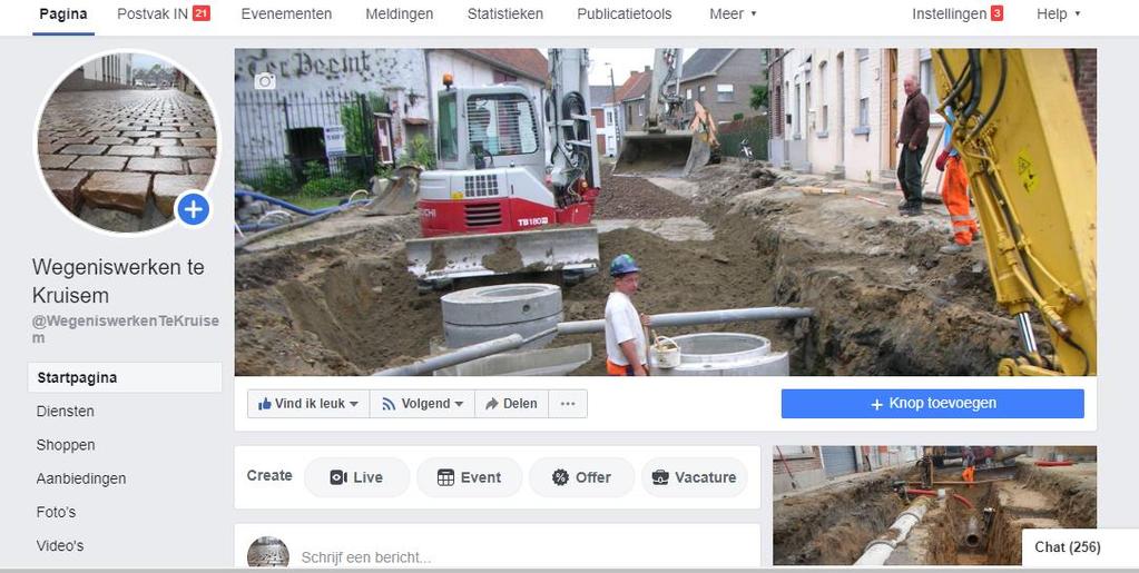 be Facebook wegeniswerken te Kruisem Afdeling