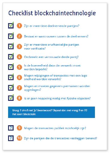 Een checklist dwingt de organisatie aan de hand van categorieën en vragen om over de strategische- en