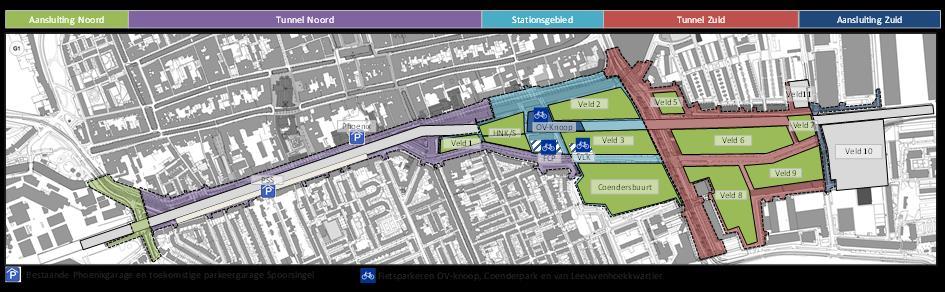 Parkeren en Stallen Uitgangspunt voor de parkeeropgave is om eigentijdse oplossingen te creëren voor het parkeren van auto s en fietsen in de stedelijke omgeving van het spoorzonegebied, met