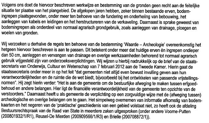 Vereniging tot behoud van landelijk Waddinxveen; 5. Provincie Zuid-Holland; 6. Kamer van Koophandel.