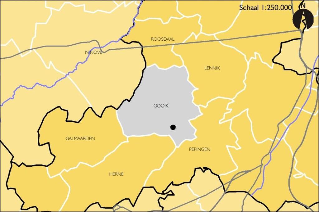 2.1 Situering De gemeente Gooik is gelegen in de provincie Vlaams-Brabant en grenst aan de provincie Oost- Vlaanderen.