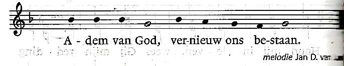 Lied van de zondag 686 De Geest des Heren heeft Voorbede / Intercession, telkens besloten met: gebedsstilte v.