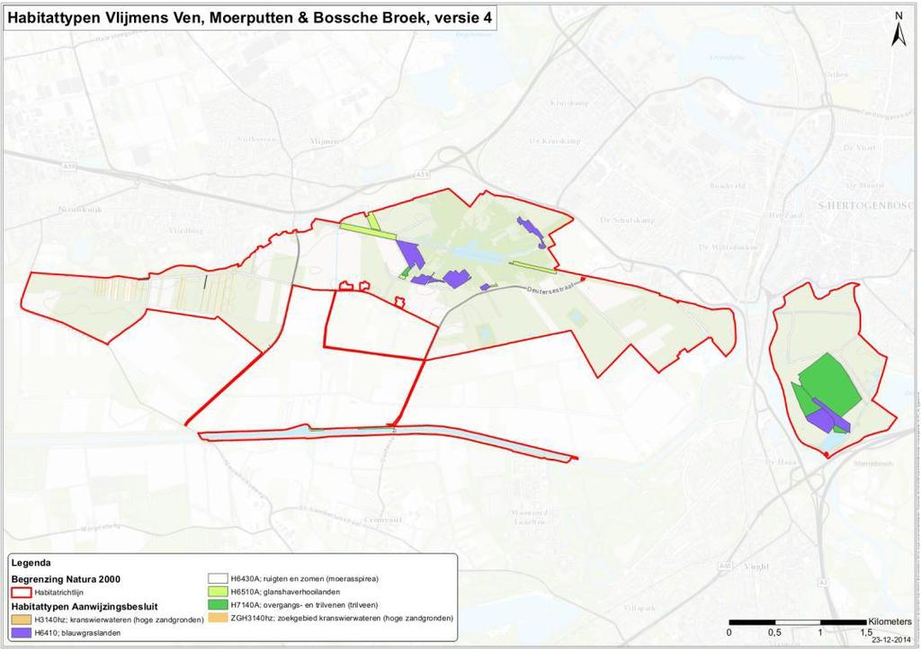 Habitatkaart Vlijmens ven Moerputten en Bossche broek