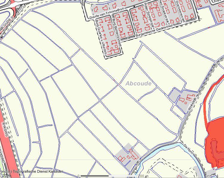 BIJLAGE 3 De globale ligging van de deelgebieden A en B waar inzet van amateurs van belang is (blauw). Tevens is de ligging van de behoudenswaardige vindplaats globaal aangegeven (rood).