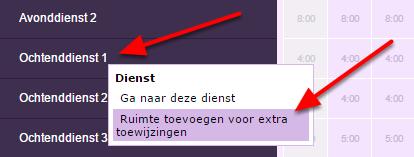 Meerdere medewerkers aan een dienst toewijzen Het is mogelijk om meerdere medewerkers aan een dienst toe te wijzen.