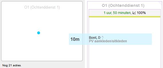 Plankaartjes inplannen in een dienst Dag Omdat de zorg altijd per dag ingepland worden, is het belangrijk om de juiste dag te selecteren.