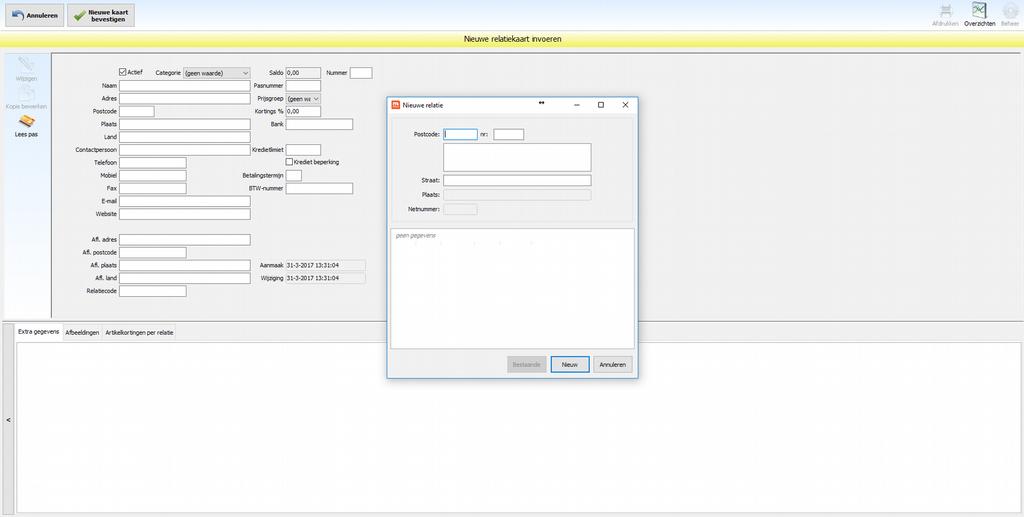 7 Relatiebeheer 7.1 Aanmaken nieuwe relatie Ga naar Relaties (in het hoofdmenu). U komt nu terecht in de lijst met relaties.